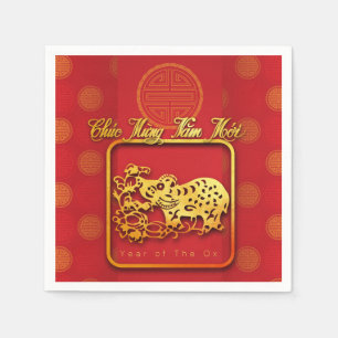 Serviette En Papier Nouvel an vietnamien de papier coupé en X PN