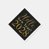 Serviette En Papier Nouvel an's Eve Party Black Gold (Coin)