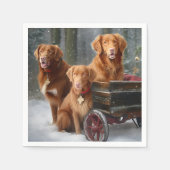 Serviette En Papier Nouvelle-Écosse Duck Toller Retriever Snowden (Devant)