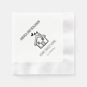 Serviette En Papier Nouvelle Maison Douce Maison Pendaison de Crémaill