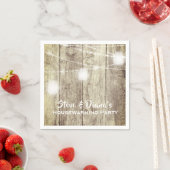 Serviette En Papier Nouvelle Maison Rustique Bois Custom House Party (En situation)