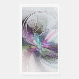 Serviette En Papier Nouvelle vie, art fantastique abstrait fractal col
