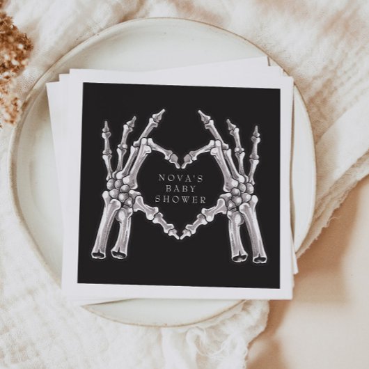 Serviette En Papier NOVA Halloween Squelette Baby shower des mains du