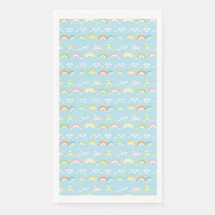 Serviette En Papier Nuage coloré et arc-en-ciel sans joint