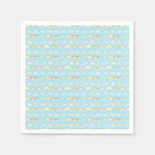 Serviette En Papier Nuage coloré et arc-en-ciel sans joint