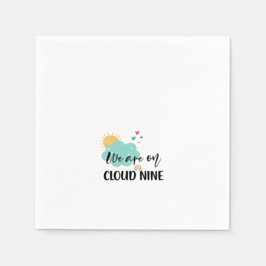 Serviette En Papier Nuage de rêve Baby Shower (Devant)