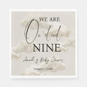 Serviette En Papier Nuage Neuf Beige Genre Neutre Ciel Baby shower (Devant)