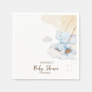 Serviette En Papier Nuage ourson bleu Baby Shower