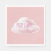 Serviette En Papier Nuage Rose (Devant)