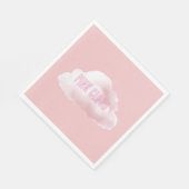 Serviette En Papier Nuage Rose (Coin)