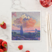 Serviette En Papier Nuage rose par Henri-Edmond Cross (En situation)