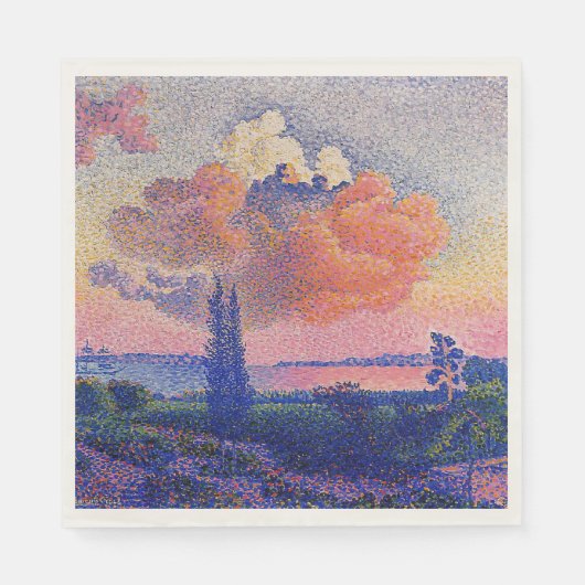 Serviette En Papier Nuage rose par Henri-Edmond Cross (Devant)