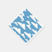 SERVIETTE EN PAPIER NUAGES BLANCS (Coin)