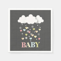 Nuages + Coeurs Baby shower neutre