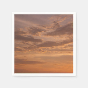 Serviette En Papier Nuages de coucher de soleil II Pastel Nature Abstr
