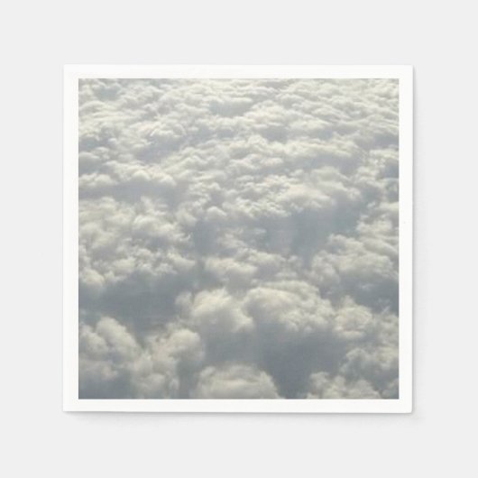 SERVIETTE EN PAPIER NUAGES DE FLUFFE BLANC (Devant)
