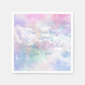 Serviette En Papier Nuages et étoiles de rêve Mariage (Devant)