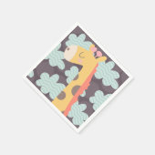Serviette En Papier Nuages et girafes (Coin)