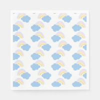 Nuages pastel d'été arc-en-ciel Gribouillis Doodle