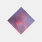 Serviette En Papier Nuages roses bleus (Coin)