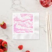 Serviette En Papier Nuages roses festifs (En situation)