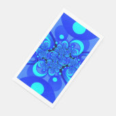 Serviette En Papier Nuances de bleu moderne art fractal Abstrait (Coin)