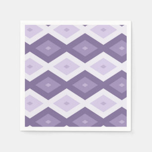 Serviette En Papier Nuances de lavande motif diamant