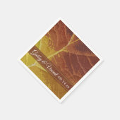 Serviette En Papier Nuances de Mariage feuille d'automne (Coin)