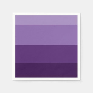 Serviette En Papier Nuances de rayures violettes foncées et claires po
