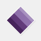Serviette En Papier Nuances de rayures violettes foncées et claires po (Coin)