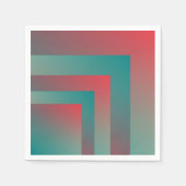 Serviette En Papier nuances turquoises coralliennes (Devant)