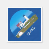 Serviette En Papier Nubble Light Navy Maine Lighthouse (Devant)