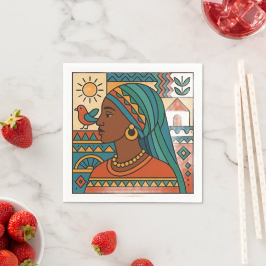 Serviette En Papier Nubien (En situation)