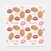 Serviette En Papier Nugs & Bisses Valentine Motif Nuggets Lièvres (Devant)