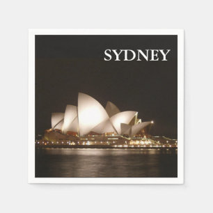 Serviette En Papier Nuit à l'Opéra Cocktail Napkin