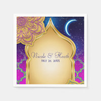 Nuit arabe Lune bleue Mariage Glam Or Violet