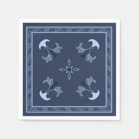 Serviette En Papier Nuit bleue (Devant)