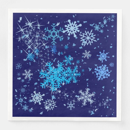 Serviette En Papier Nuit de Noël neige (Devant)