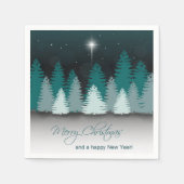 Serviette En Papier Nuit d'hiver avec étoile de Bethléem (Devant)