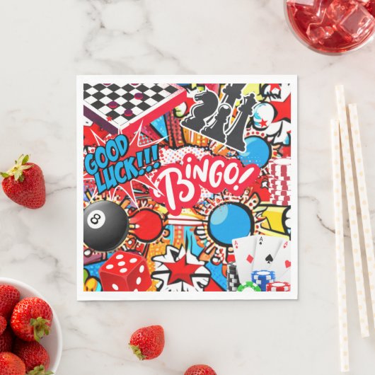 Serviette En Papier Nuit du jeu (En situation)