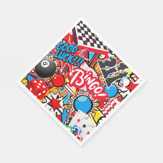 Serviette En Papier Nuit du jeu (Coin)