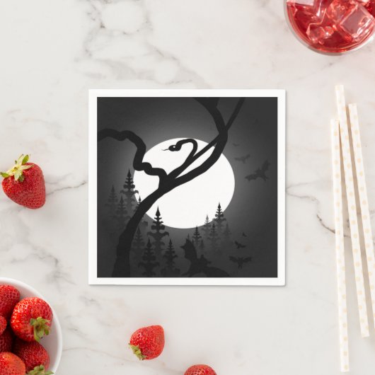 Serviette En Papier Nuit enchantée (En situation)