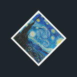 Serviette En Papier Nuit étoilée par Vincent van Gogh<br><div class="desc">Starry Night, célèbre peinture de Vincent van Gogh</div>