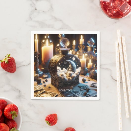 Serviette En Papier Nuit Imaginaire Mignonne Decanter Moon (En situation)