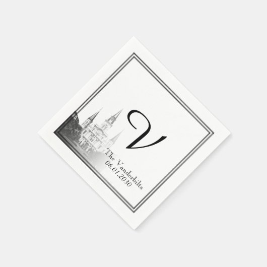 Serviette En Papier Nuit Orléans Destination Mariage Napkin (Coin)