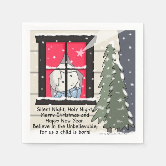 Serviette En Papier Nuit silencieuse, Nuit Sainte (Devant)