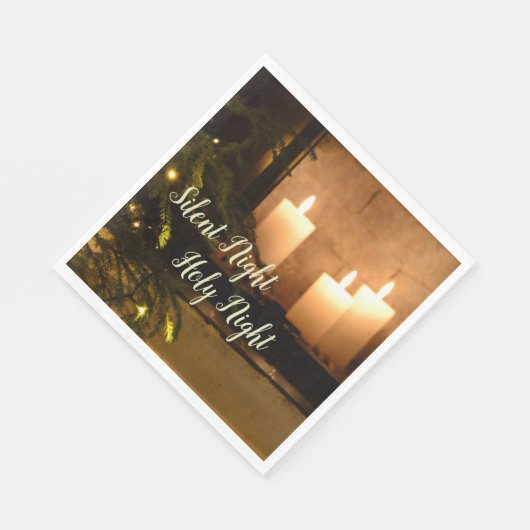 Serviette En Papier "Nuit Silencieuse Sainte Nuit" Bien-aimée Carol de (Coin)