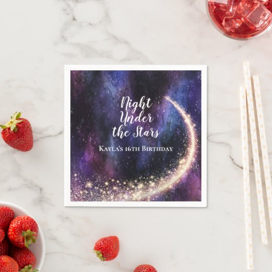 Serviette En Papier Nuit sous les étoiles serviettes (En situation)