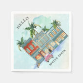 Serviette En Papier Nuits de La Havane | Spring Break Party (Devant)