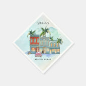 Serviette En Papier Nuits de La Havane | Spring Break Party (Coin)